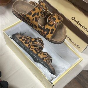 Outwoods Tan Leopard Women's Sandals
